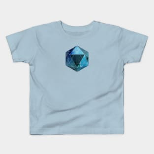 Starred sky geometry concept: a crystal blue heart Kids T-Shirt